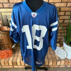 Reebok Peyton Manning # 18 NFL Colts Football Jersey Men's Size Large